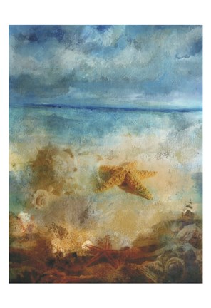 Framed Misty Seascape Print