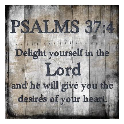 Framed Psalms 37-4 Print