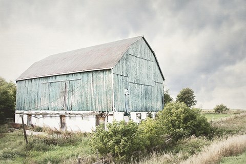 Framed Late Summer Barn I Crop Print