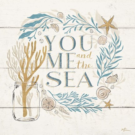 Framed Golden Sea III Print