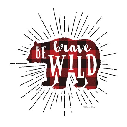 Framed Be Brave Bear Print