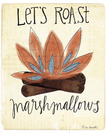 Framed Roast Marshmallows Print