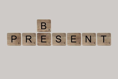 Framed Be Present Print