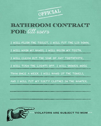 Framed Bathroom Contract Print