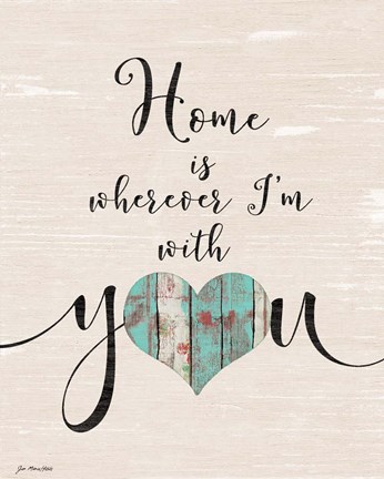 Framed Home with You (heart) Print