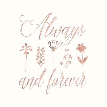 Framed Always and Forever Floral Print