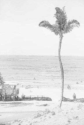 Framed Swaying Palm II Print