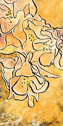 Framed Floral Panel I Print