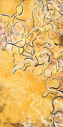 Framed Floral Panel III Print