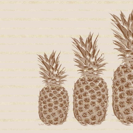 Framed Pineapples - Right Three Print