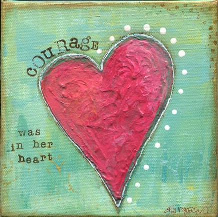 Framed Heart of Courage Print