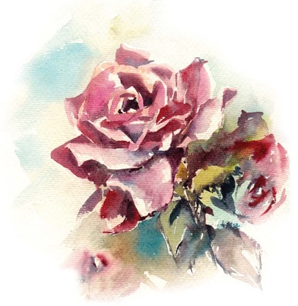 Framed Mauve Roses Print