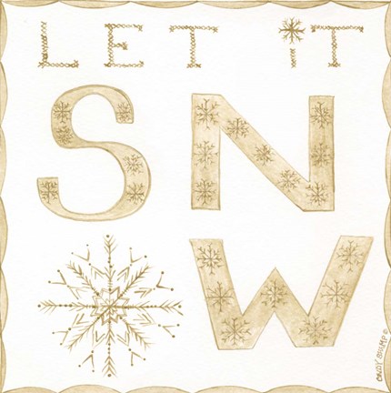 Framed Let It Snow Print