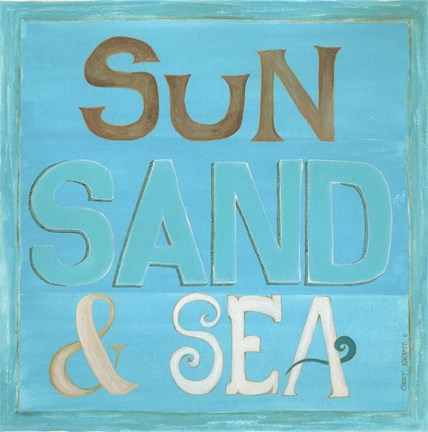 Framed Sun, Sand &amp; Sea Print