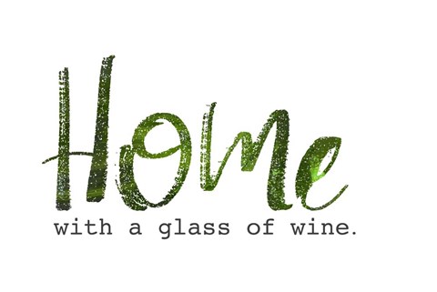 Framed Home with a Glass of Wine Print
