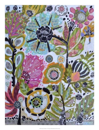 Framed Garden Of Whimsy V Print