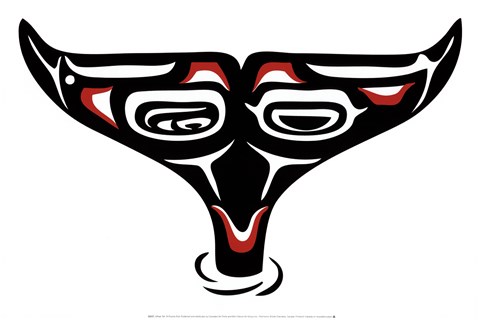 Framed Whale Tail Print