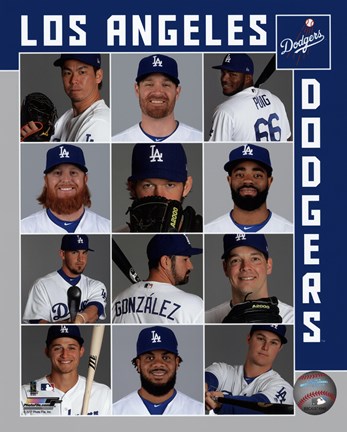 Framed Los Angeles Dodgers 2017 Team Composite Print