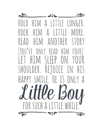 Hold Him A Little Longer - White Fine Art Print by Color Me Happy at ...