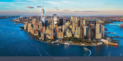 Framed New York between Sky &amp; Sea Print