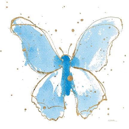 Framed Gilded Butterflies II Print