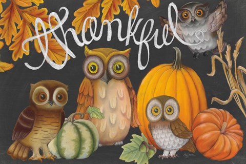 Framed Harvest Owl III Print