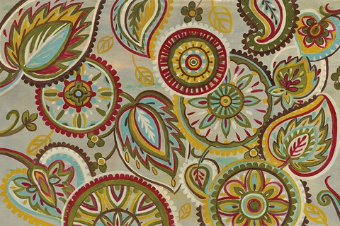 Framed Elegant Mandalas Dark Green Print