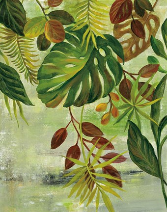 Framed Tropical Greenery II Print