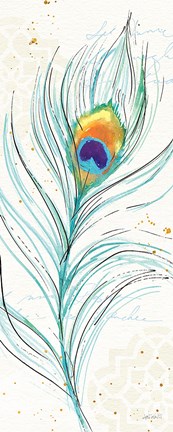 Framed Peacock Garden V Print