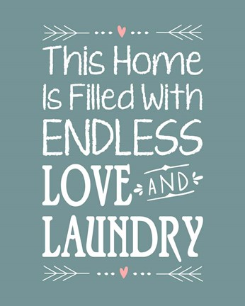 Endless Love and Laundry - Blue Fine Art Print by Color Me Happy at ...