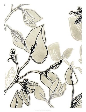 Framed Block Print Contour I Print