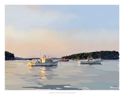 Framed Peaceful Harbor I Print