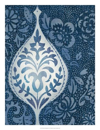 Framed Watercolor Blockprint II Print