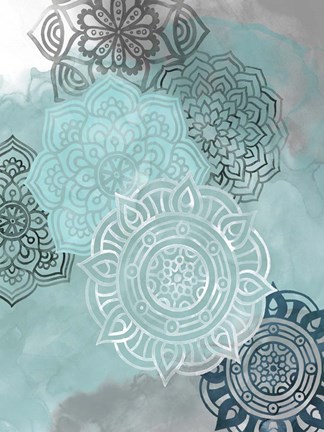 Framed Ink Blot Mandala II Print