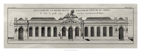 Framed Elevation De La Facade I Print