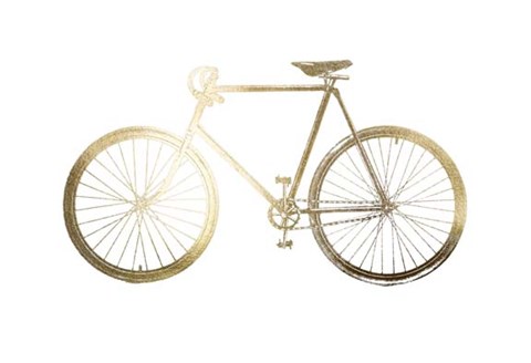 Framed Gold Foil Bicycle Print