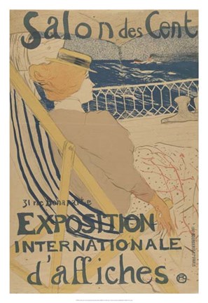 Framed Salon des Cent-Exposition Internationale d&#39;affiches Print