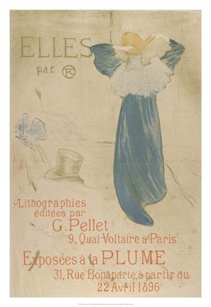 Framed Elles (poster for 1896 exhibition at La Plume) Print