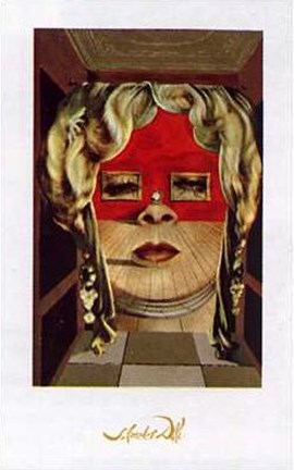 Framed Face of Mae West Which May Be Used as a Surrealist Apartment, c.1935 Print