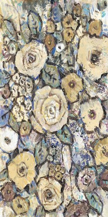 Framed Decorative Flowers I Print