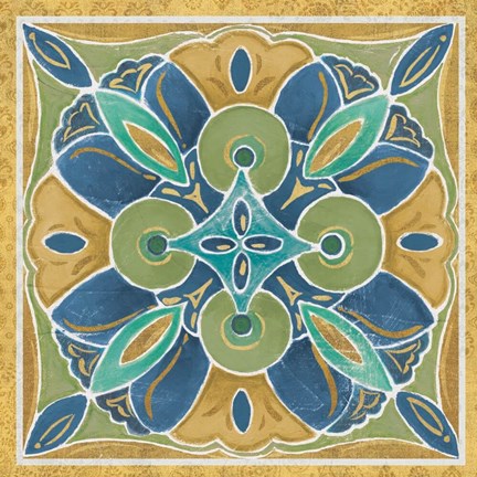 Framed Free Bird Mexican Tiles I Print