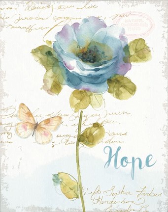 Framed Rainbow Seeds Floral VII Hope Print