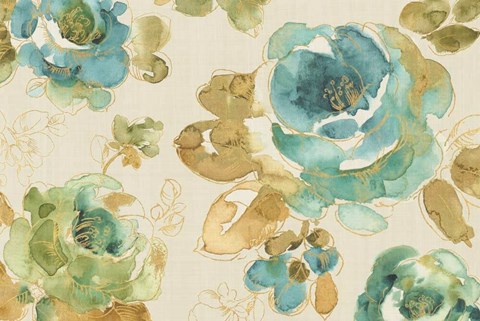 Framed My Greenhouse Roses I Linen Print