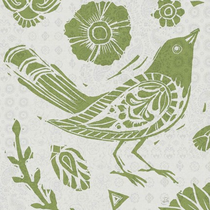 Framed Nordic Woodcut VII Master Print