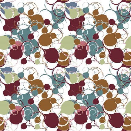 Framed Funky Circles I Pattern Print