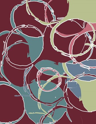 Framed Funky Circles II Print