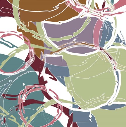 Framed Funky Circles III Print