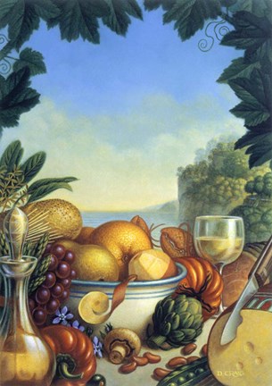 Framed Mediteranean Still Life Print