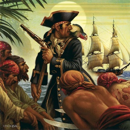 Framed Treasure Island Print