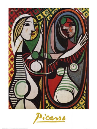 Framed Jeune Fille Devant un Miroir Print